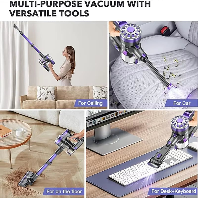 V07 100Kpa Wireless Handheld Vacuum Cleaners 180W Suction Power Cordless Stick Vaccum Cleaner for Pet Home 0.9L Dust Cup